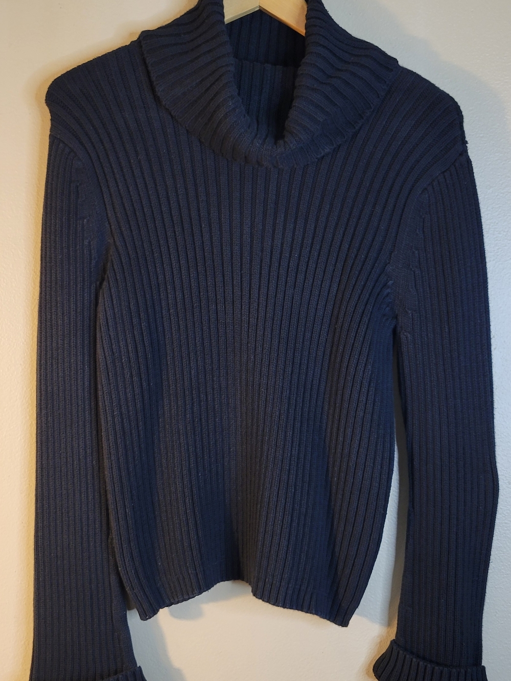 Old Navy Black Ribbed Cotton Sweater
